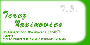 terez maximovics business card
